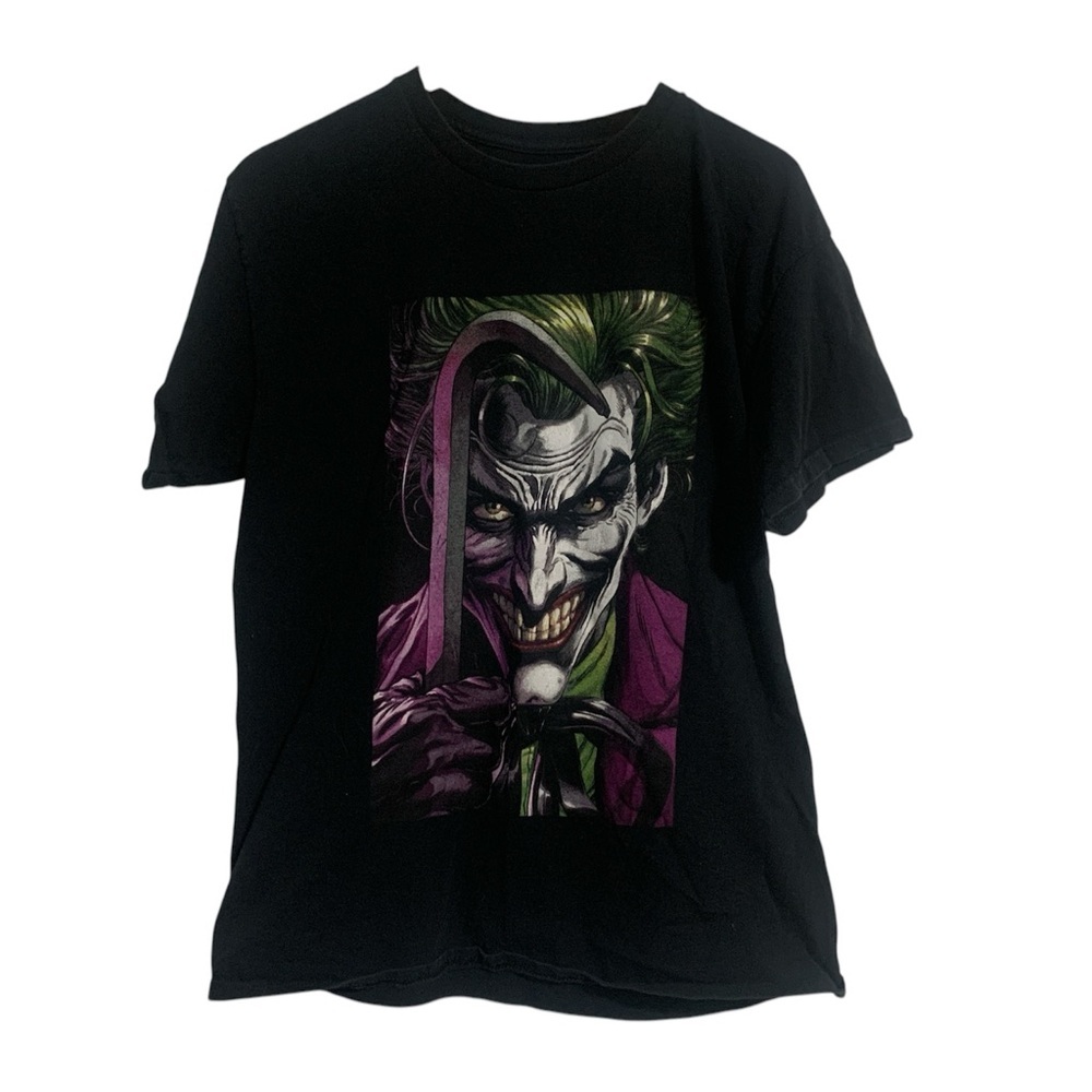 Black DC Batman The Joker Graphic Men’s T-Shirt Size L